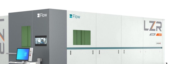 High Speed Bridge del Flow LZR 4020 — estructura de puente optimizada para corte láser de alta velocidad