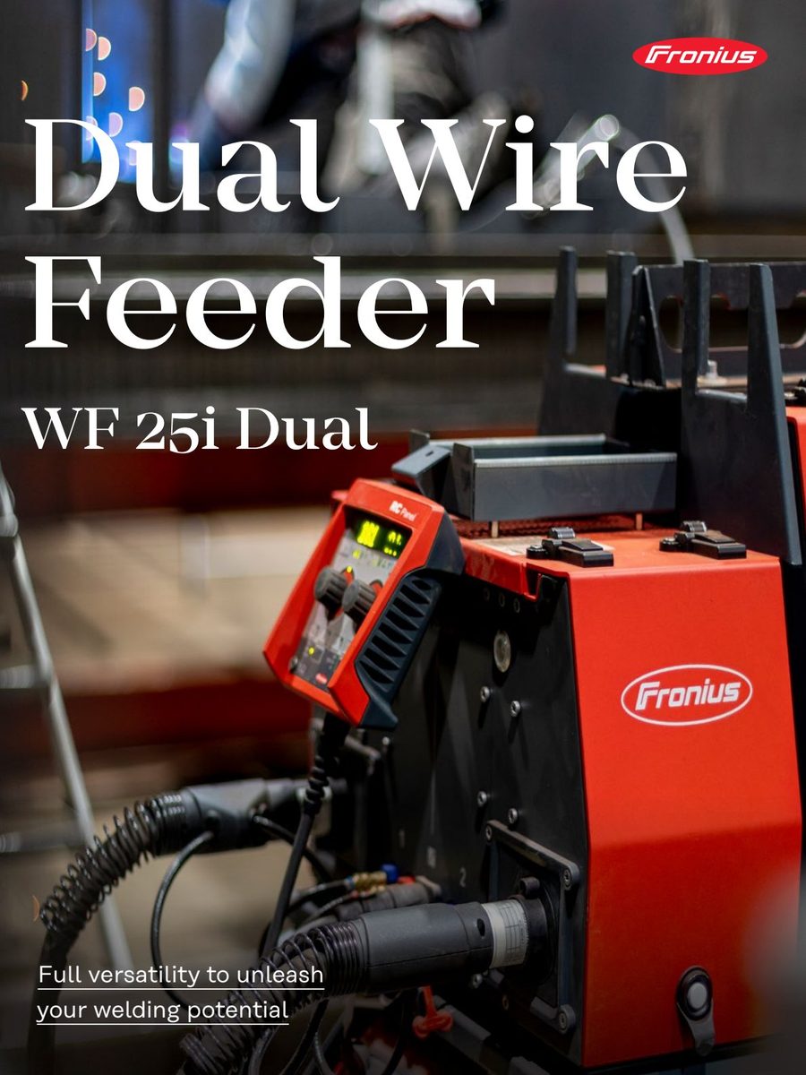 Fronius TPS/i Dual con WF 25i — Alimentador de doble alambre con dos antorchas